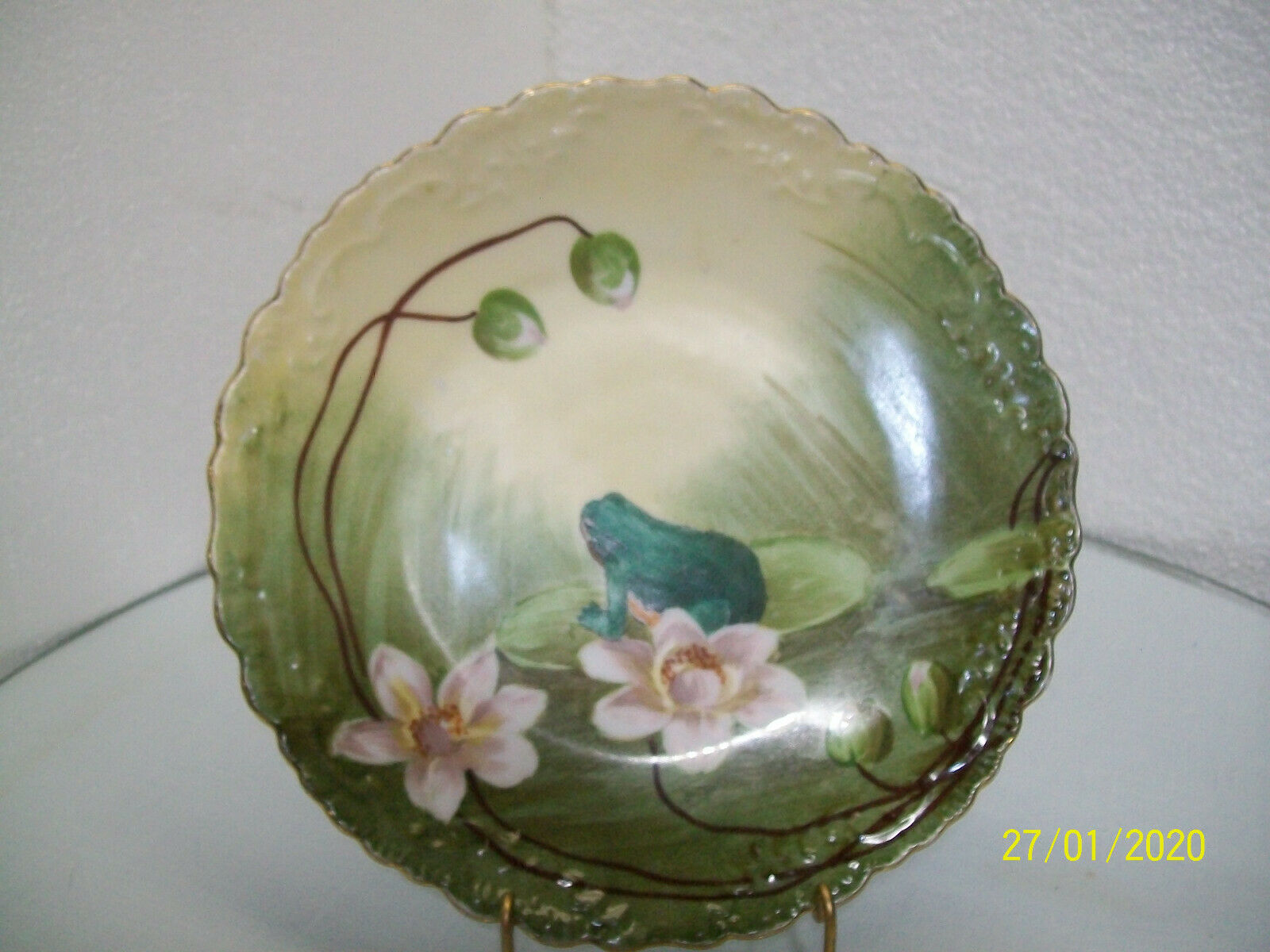Limoges Frog And Lily Pad Plate