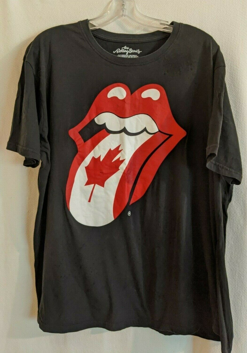 Classic Rolling Stones Jagger Canada Black With Tongue T Shirt T-shirt 2xl 2017