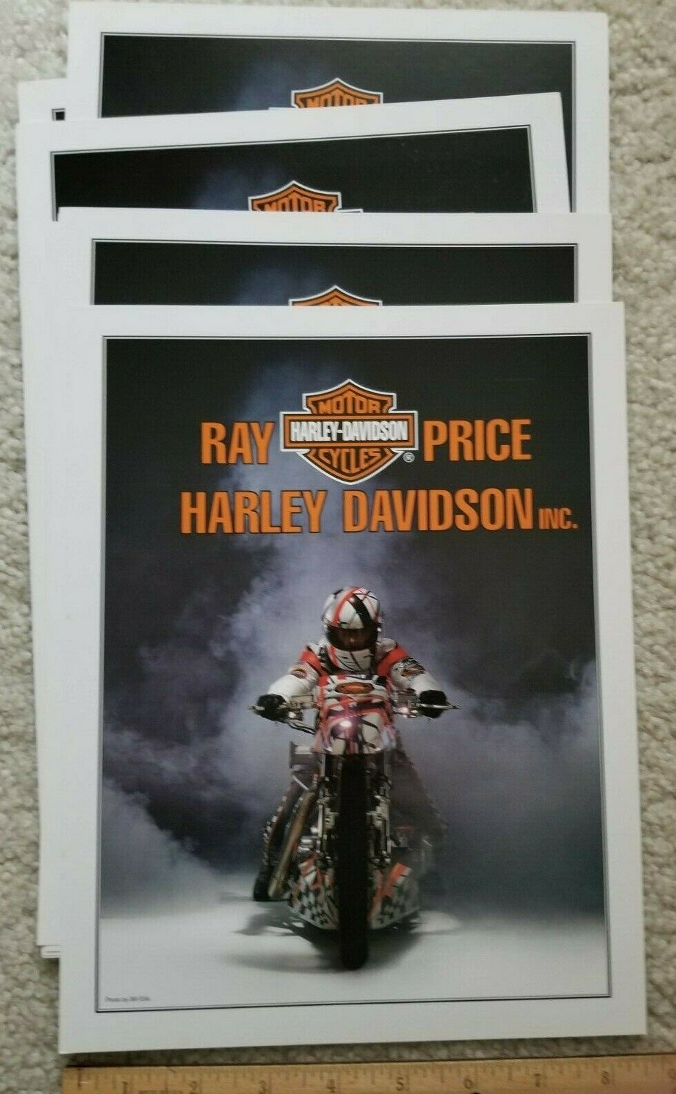 Nhra Lot Of 7 Ray Price Harley Davidson Hero/publication Cards